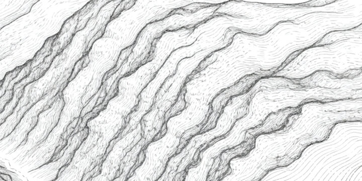 Abstract topographic line pattern creating flowing organic contour design