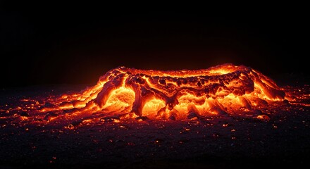 Molten inspiration ignites with fierce intensity, embodying a powerful creative drive and unyielding dedication to craft and innovation ,fiery ,dedication ,vibrant