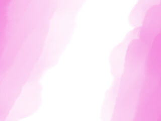 Soft pink watercolor strokes with white space on transparent background 