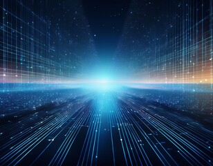 digital horizon constructing a sparse world with lines of code and light