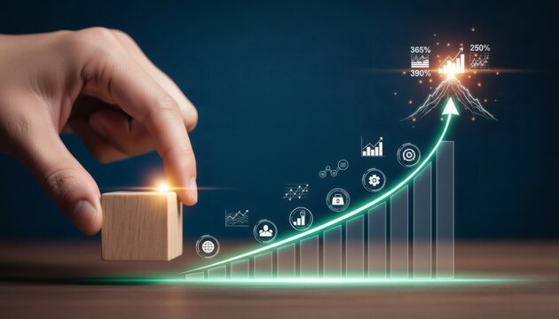 Business growth strategy &ndash; block activation with upward growth curve