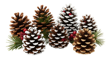  pine cones isolated on white background file. stock 