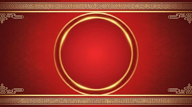 Auspicious Red and Gold Frame for Chinese New Year Celebrations