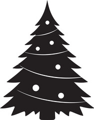 Christmas Tree Icon Silhouette | EPS Festive Holiday Vector