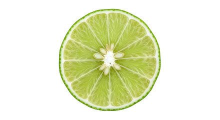 fresh green lime on white background PNG file.