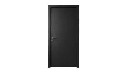 closed black modern black door high quality PNG,image.