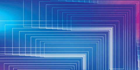 Abstract Geometric Grid Pattern with Gradient Blue and Purple Hues.