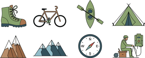 Outdoor adventure gear and activities for exploration and travel