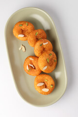 Balushahi, a traditional Indian dessert. This sweet is popular in North India, Odisha, and Bihar, and a similar pastry known as Badusha is found in South India. 