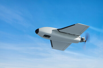 Russian multi-purpose military drone known as Gerbera in the sky - 3D rendering
