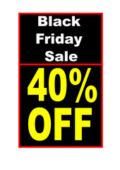 40% Off Black Friday &ndash; Minimalist Bold Promo Sign