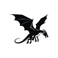 Fototapeta premium Flying dinosaur in ancient creature style Vector illustration