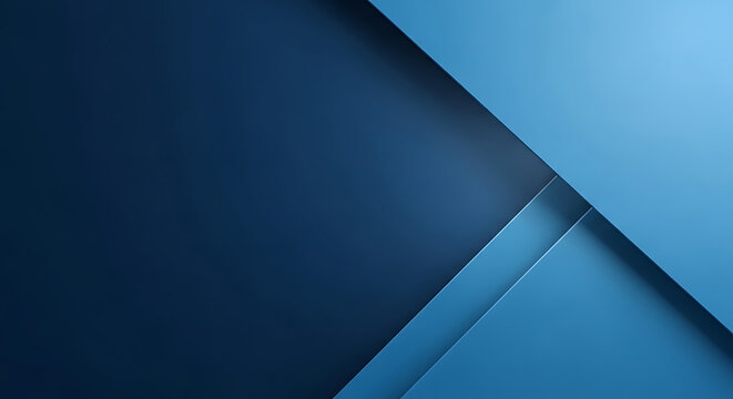 Abstract geometric background with overlapping layers of blue paper