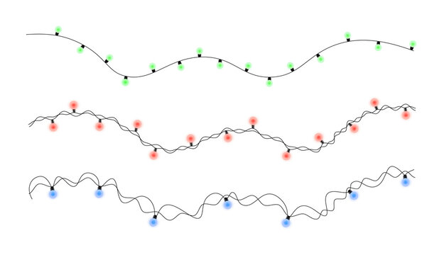 Decorative light string with colored leds
