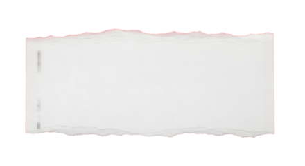 Torn paper strip isolated on transparent background