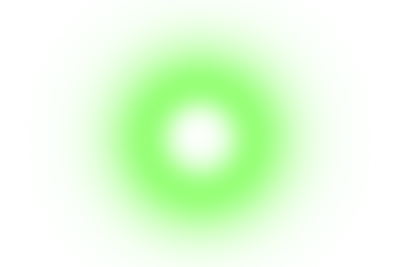 Glow of green light