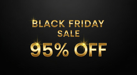 Get ready for Black Friday deals with 95% off, perfect for advertising campaigns and promotional banners to attract shoppers during the holiday season