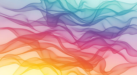 Obraz premium Abstract flowing colorful smoke or ink in a gradient of rainbow colors on a light background