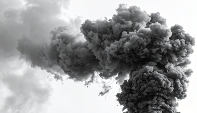 黒煙が立ち上る爆発現場が環境への甚大な影響を及ぼす瞬間