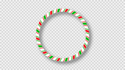Christmas candy cane frame