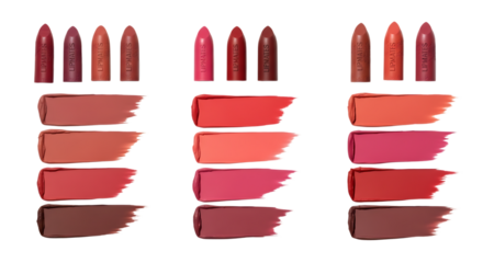 set of lipsticks isolated