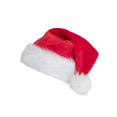 Obraz premium Festive Santa Hat in Red with White Fur - Cozy Holiday Accessory for Christmas Celebration