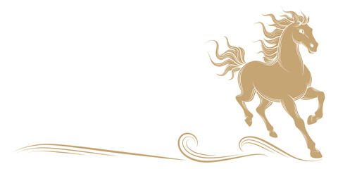 chinese new year horse vector illustration