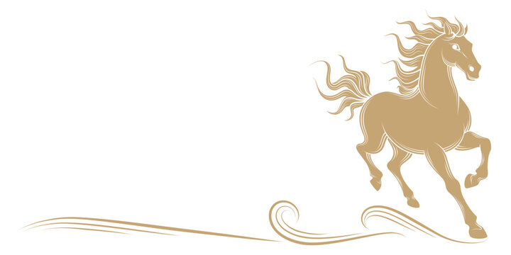 chinese new year horse vector illustration - Powered by Adobe