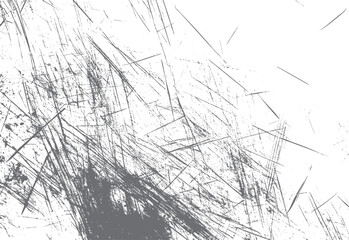 Abstract grey scratches and speckles on a white background texture with a distressed grunge effect vector
