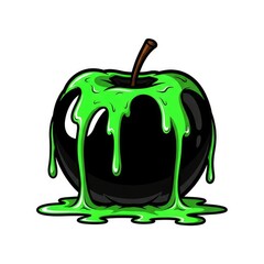 Black And Green Apple Design