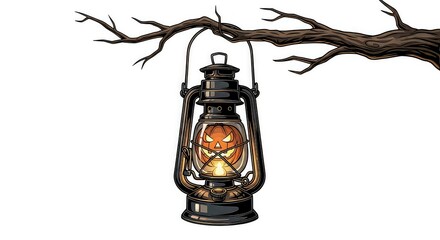 Halloween Lamp Illustration