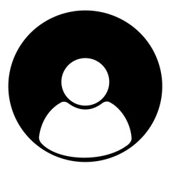 user icon on round button