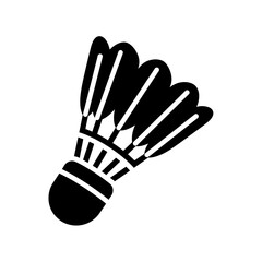 Badminton Shuttlecock Icon – Sports Silhouette Vector