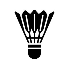 Badminton Shuttlecock Icon – Sports Silhouette Vector