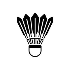 Badminton Shuttlecock Icon – Sports Silhouette Vector