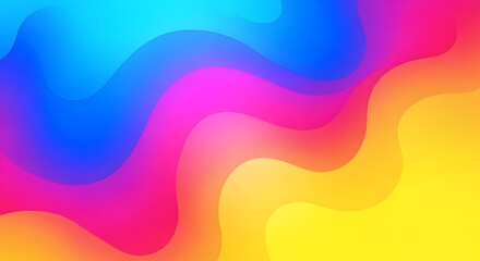 Vibrant Abstract Gradient of Colorful Waves.