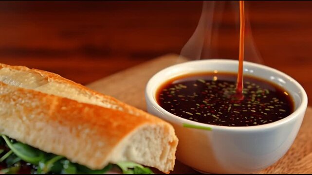 Roast Beef Sandwich With Jus