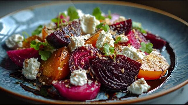 Roasted Beet And Goat Cheese Bowl Winter