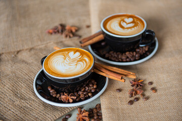 Hot Cup of Coffee With Latte Art