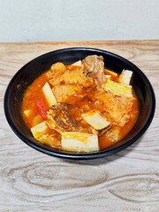 Indonesian Seblak Spicy Crackers Noodle Soup Bowl