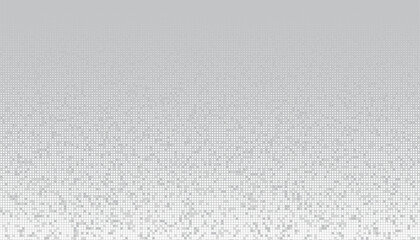 Pixel square halftone gradient background in grayscale