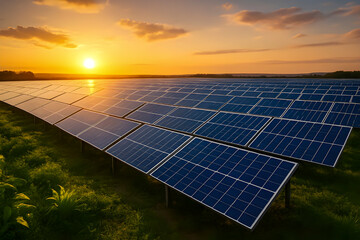 solar panels on the field