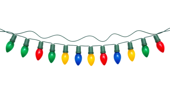String of colorful christmas lights