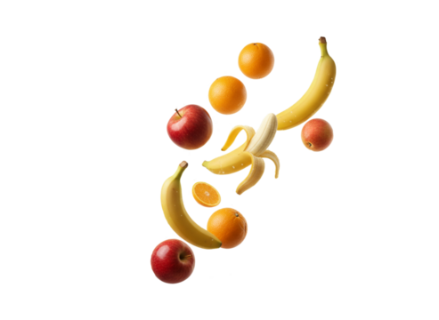 Fantasy Fresh Fruit Trio with Glowing Tropical Vibes
