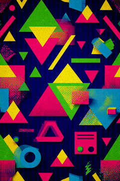 abstract background with colorful triangles