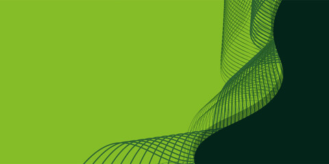 Vector 3D abstract background with paper cut shapes. Green carving art. Paper craft landscape with gradient fade colors. vector 10.