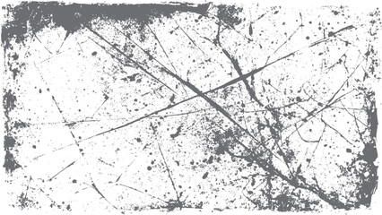 Grey distressed grunge texture with scratches and splatters on white background abstract background vector