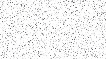 Seamless pattern of scattered grey dots of varying sizes on a white background abstract texture black
