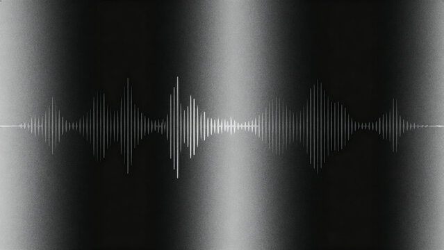 Abstract sound wave pattern on a gradient background