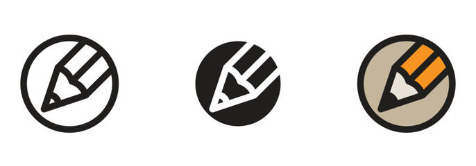 Sharp pencil icon set for creative projects, marketing campaigns, or educational resources with a clean design for easy integration and professional look